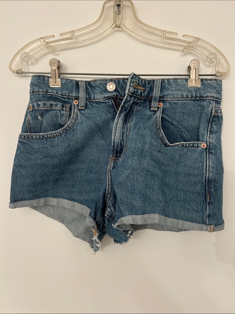 Garage Classic High-Rise Blue Denim Shorts